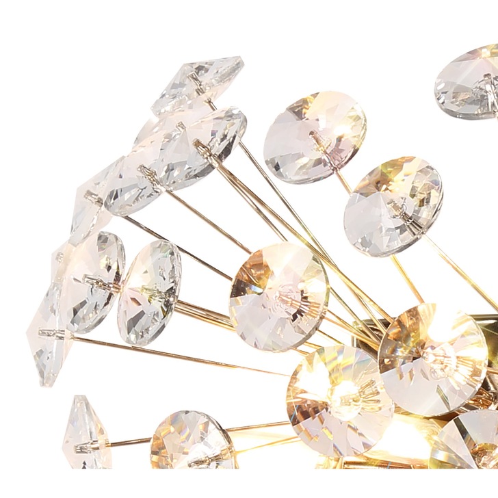 Idolite Alborz French Gold 4 Light Crystal Wall Light