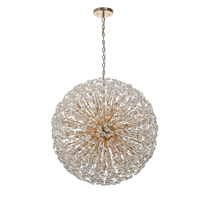 Idolite Alborz French Gold 48 Light Crystal Sphere Pendant