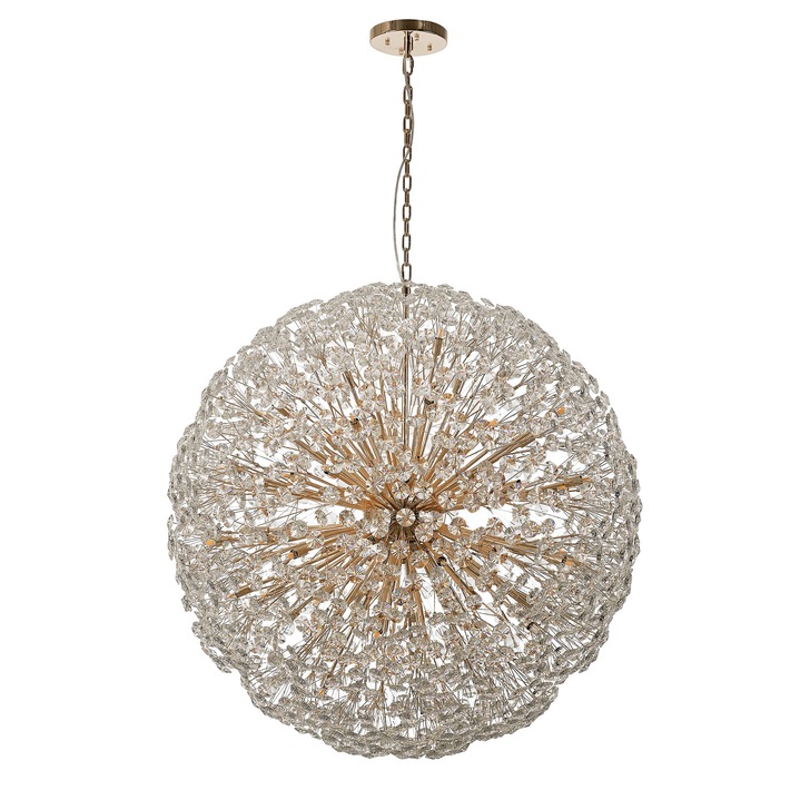 Idolite Alborz French Gold 64 Light Crystal Sphere Pendant