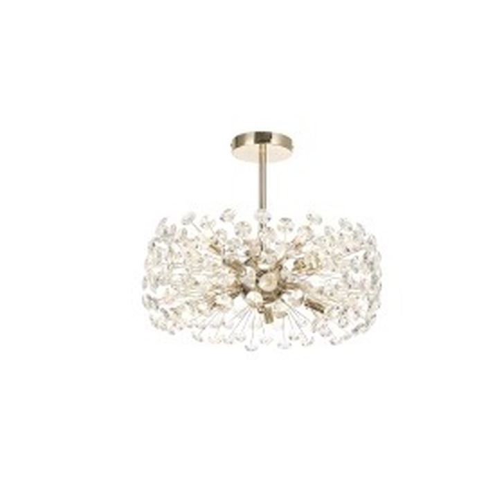 Idolite Alborz French Gold 8 Light Semi Flush Ceiling Light