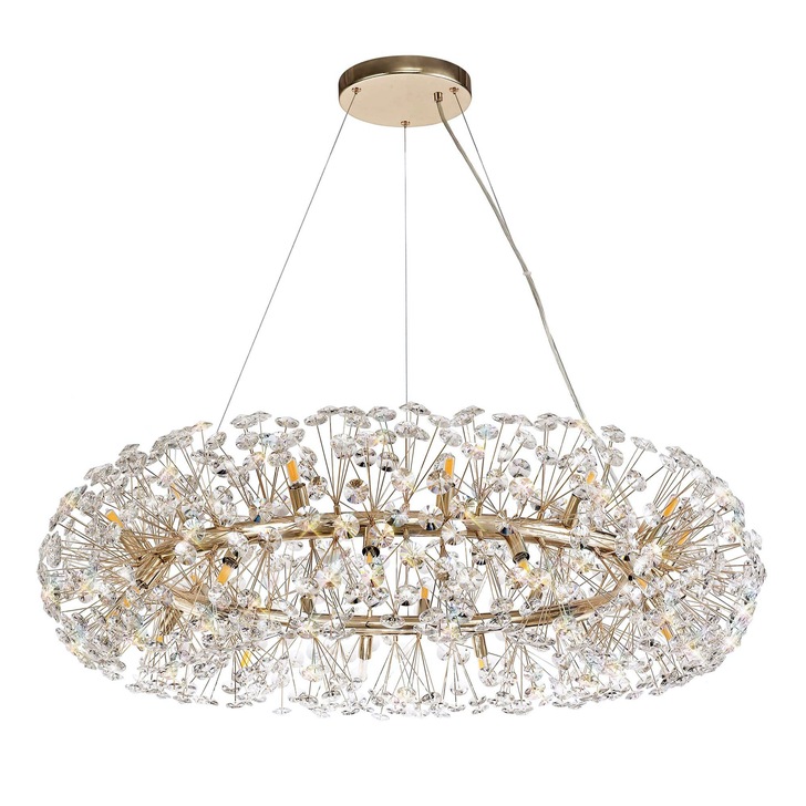 Idolite Alborz French Gold Finish 26 Light Crystal Pendant