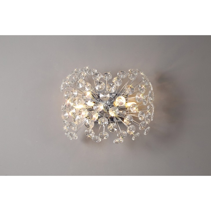 Idolite Alborz Polished Chrome 4 Light Crystal Wall Light