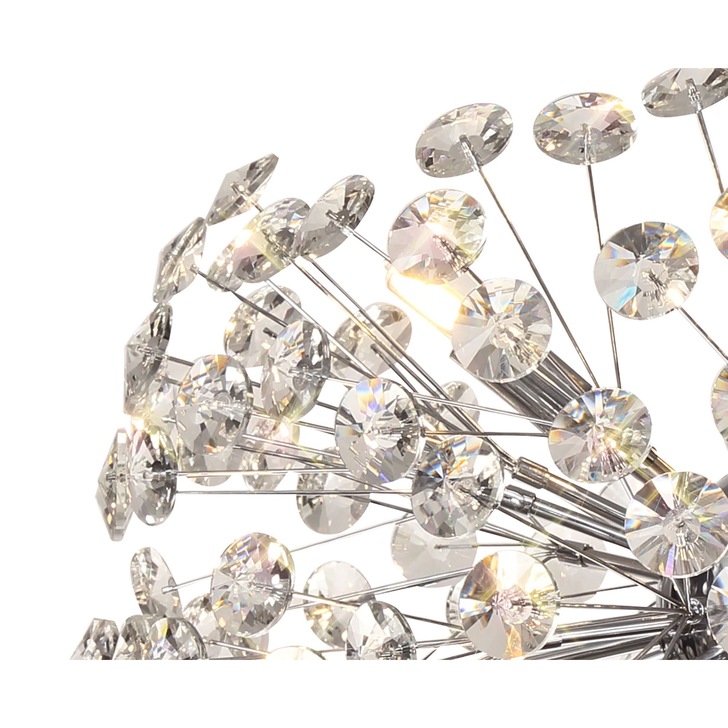 Idolite Alborz Polished Chrome 8 Light Semi Flush Ceiling Light