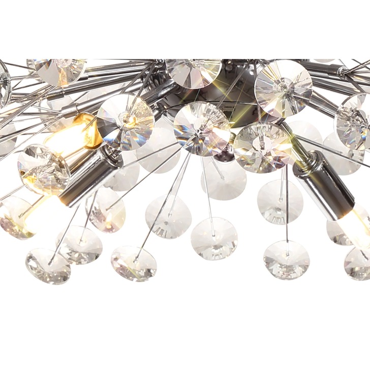 Idolite Alborz Polished Chrome 8 Light Semi Flush Ceiling Light