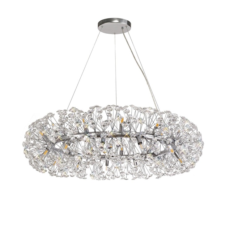 Idolite Alborz Polished Chrome Finish 26 Light Crystal Pendant