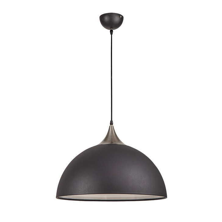 Idolite Alperton Graphite/Satin Nickel Large Single Pendant Light