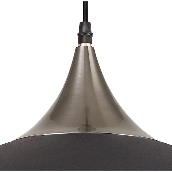 Idolite Alperton Graphite/Satin Nickel Large Single Pendant Light