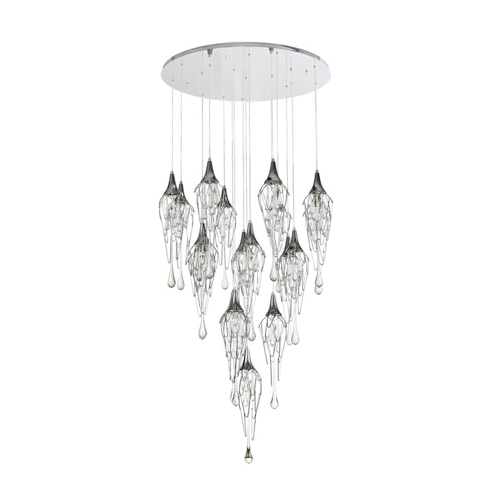 Idolite Alps Polished Chrome Finish 18 Light Pendant