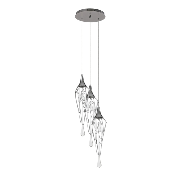 Idolite Alps Polished Chrome Finish 3 Light Pendant