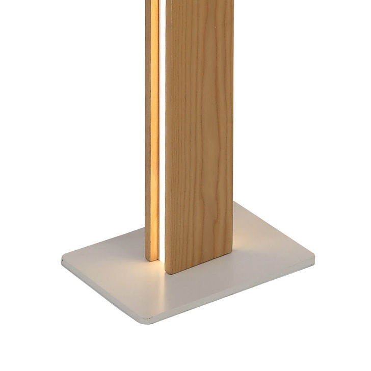 Idolite Angel Medium Oak/Sand White/Frosted Led Floor Lamp - 3000K