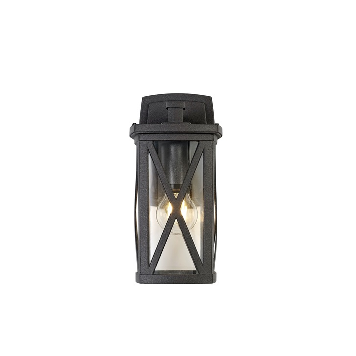 Idolite Aragats Anthracite Exterior Wall Light Complete With Clear Glass - IP54