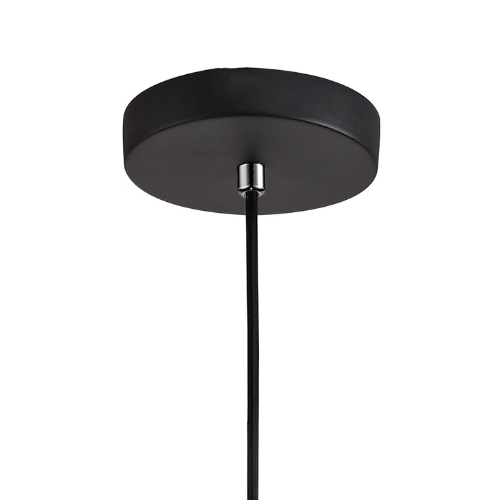 Idolite Aravalli Black Finish Single Pendant Complete With Clear Glass