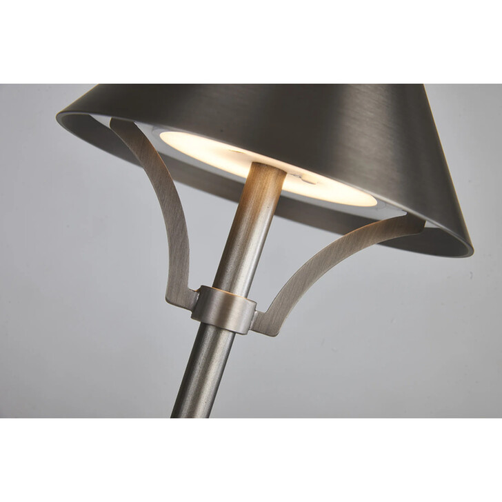 Idolite Arblaster Rechargeable Battery Operated Table Lamp 1.8W LED 3-Step Dimming: Pewter/Antique Silver