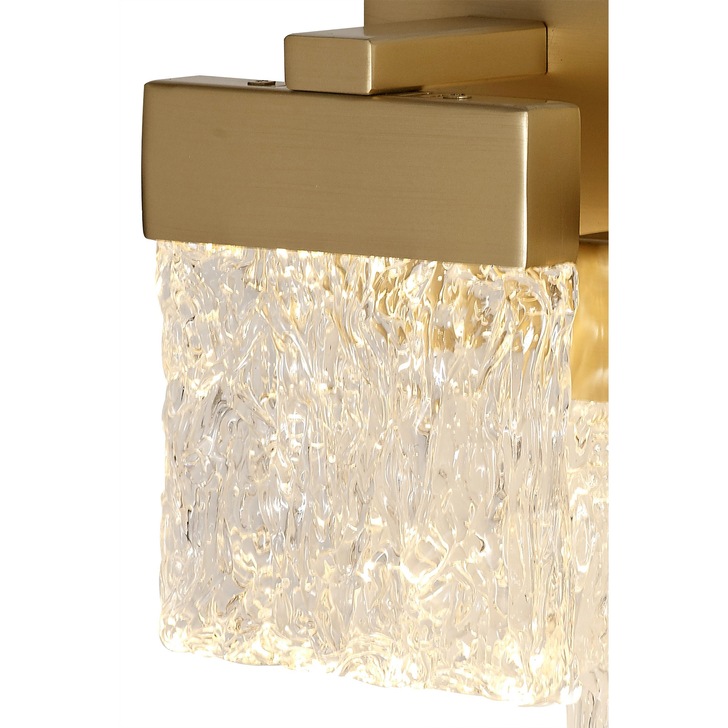 Idolite Aspiring Painted Brushed Gold 2 Light LED Wall Light - 3000K