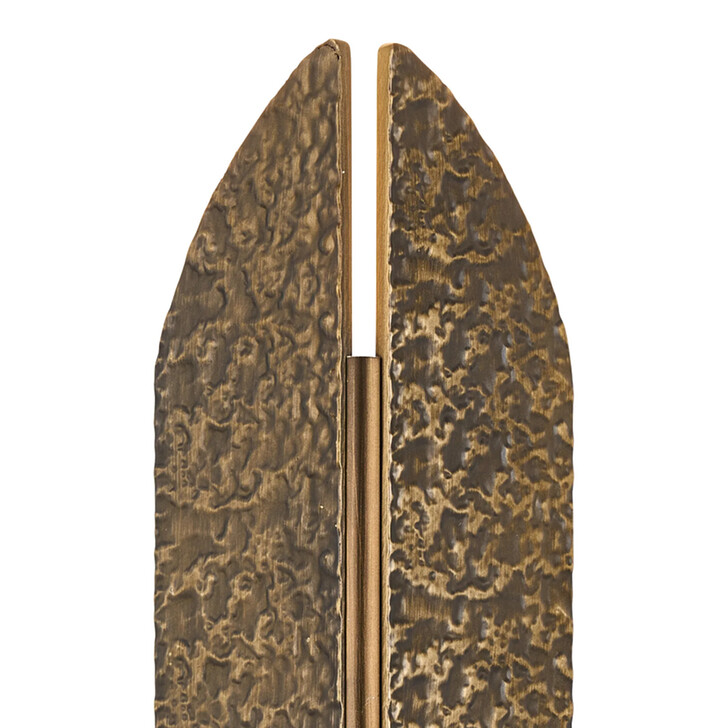 Idolite Azario Modern Organic Luxe Hammered Matt Bronze Up/Down Wall Lamp 360mm Curved - IP54