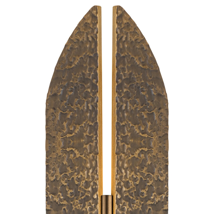 Idolite Azario Modern Organic Luxe Hammered Matt Bronze Up/Down Wall Lamp 560mm Curved - IP54