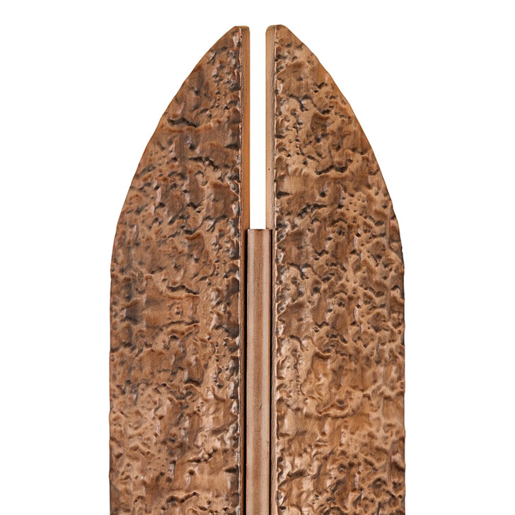 Idolite Azario Modern Organic Luxe Hammered Red Antique Copper Up/Down Wall Lamp 360mm Curved - IP54