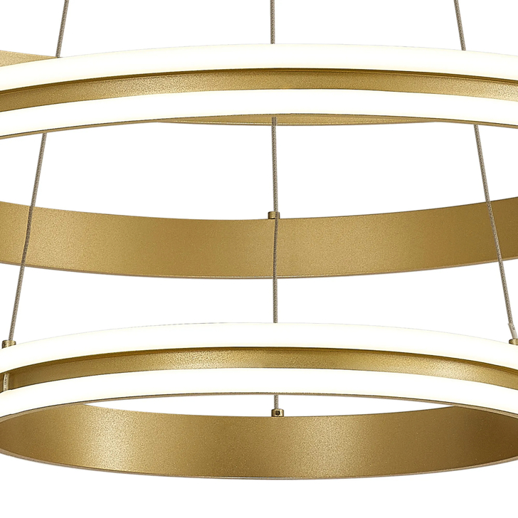 Idolite Balbi Gold Large 3 Ring Dimmable Led Pendant Light - 4000K