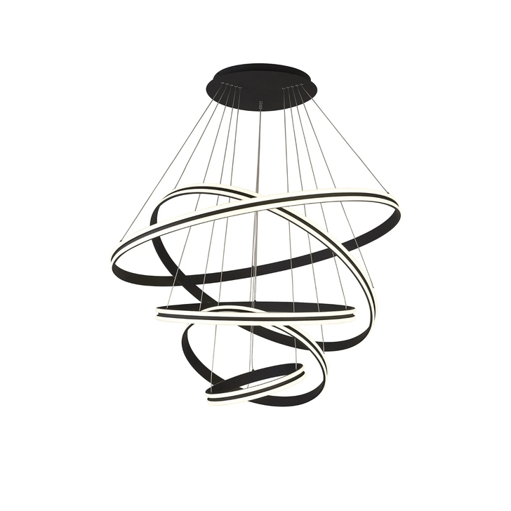 Idolite Balbi Graphite Extra Large 5 Ring Dimmable Led Pendant Light - 4000K