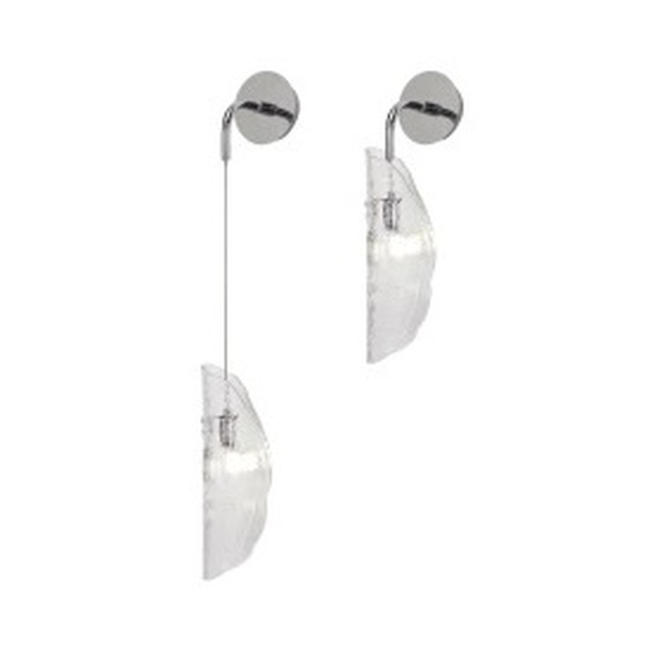 Idolite Bangeta Polished Chrome Single Wall Light Complete With Clear Glass