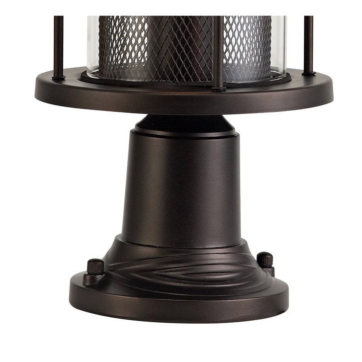 Idolite Bank Antique Bronze Exterior Pedestal Lamp