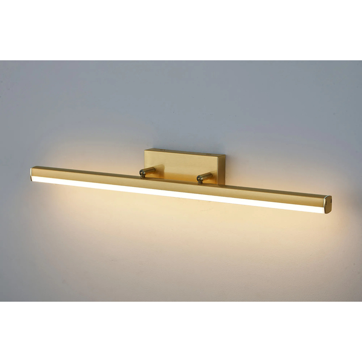Idolite Barking Large Brass Adjustable Bathroom Wall Light Over Mirror - 3000K LED, IP44