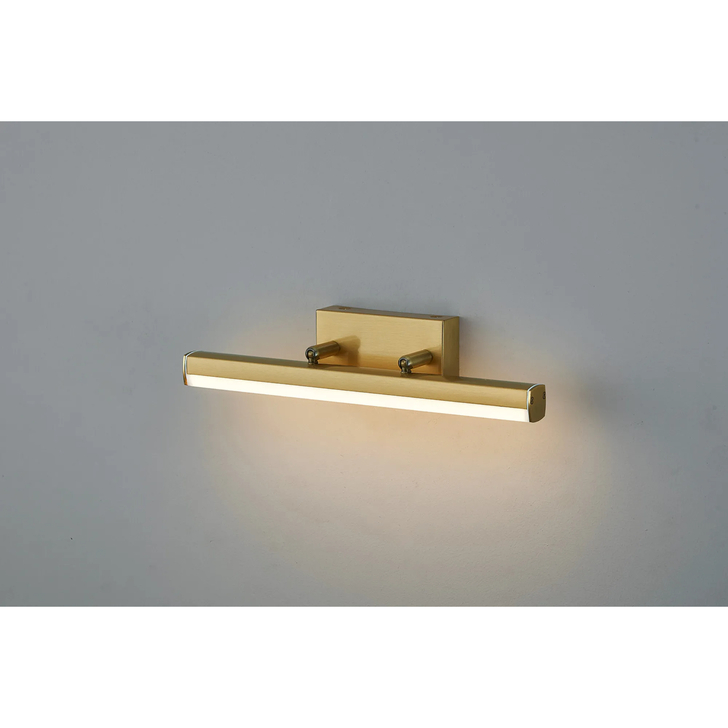 Idolite Barking Small Brass Adjustable Bathroom Wall Light Over Mirror - 3000K LED, IP44