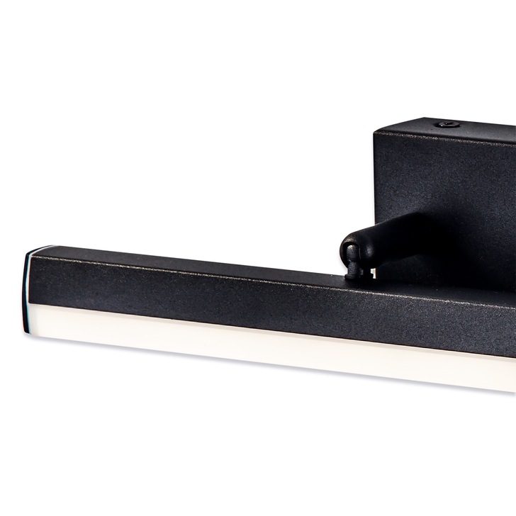 Idolite Barking Small Sand Black LED Adjustable Bathroom Wall Light - IP44, 4000K