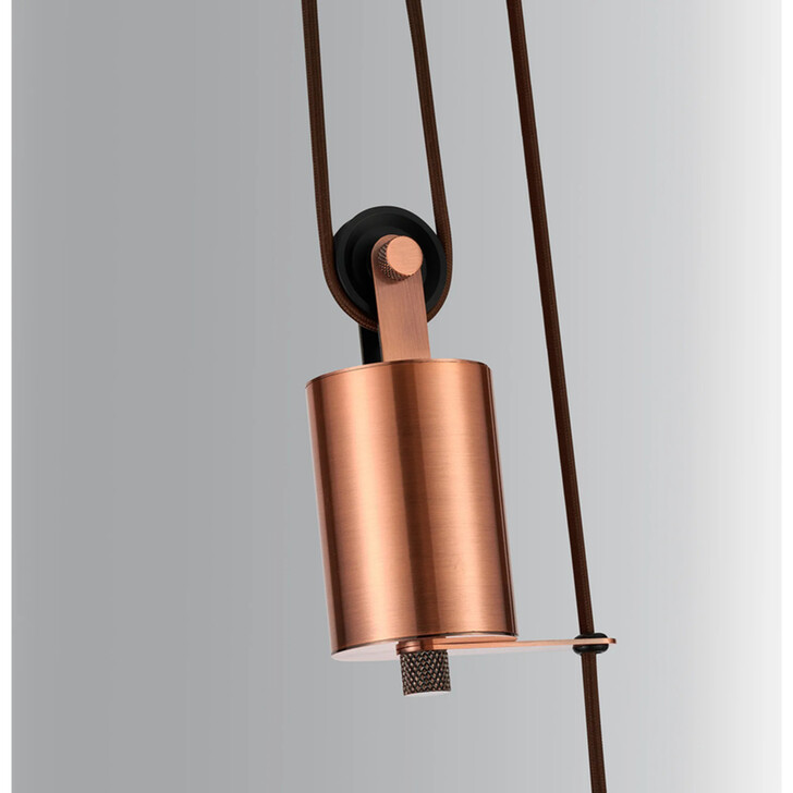 Idolite Beardsmore Pulley Rise & Fall Pendant Antique Copper