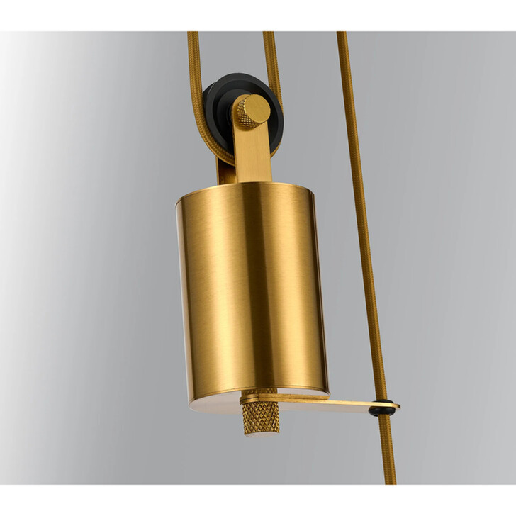 Idolite Beardsmore Pulley Rise & Fall Pendant Brass