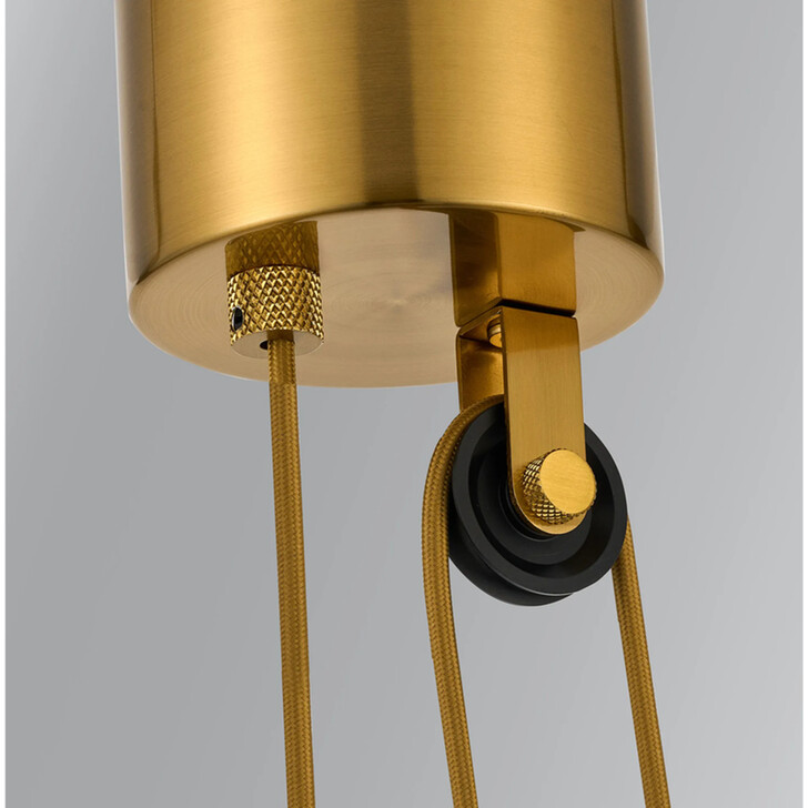 Idolite Beardsmore Pulley Rise & Fall Pendant Brass