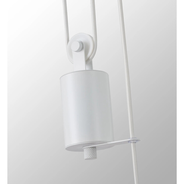 Idolite Beardsmore Pulley Rise & Fall Pendant Gloss Cream