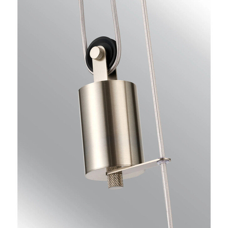 Idolite Beardsmore Pulley Rise & Fall Pendant Satin Nickel
