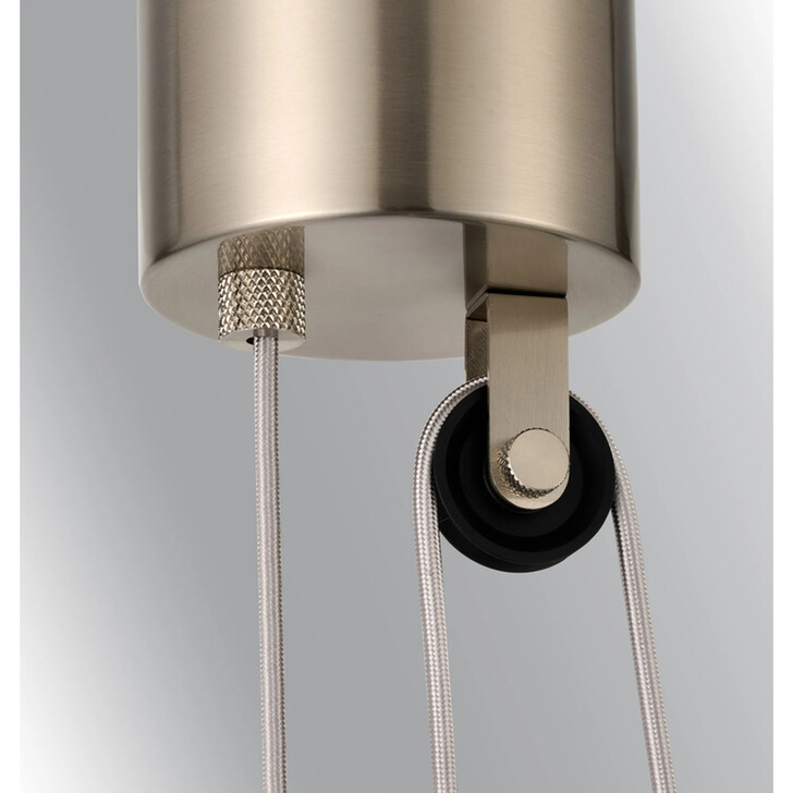 Idolite Beardsmore Pulley Rise & Fall Pendant Satin Nickel