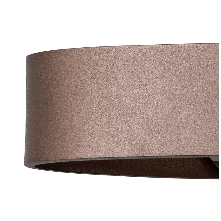 Idolite Blackfriars Satin Brown/Polished Chrome/Frosted White Led Wall Light - 3000K