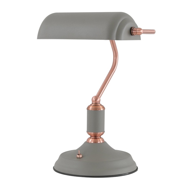 Idolite Blackwall Sand Grey/Copper Bankers Lamp