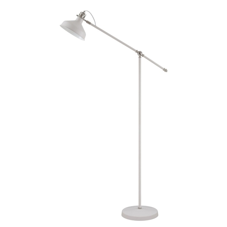 Idolite Blackwall Sand White/Satin Nickel Adjustable Floor Lamp