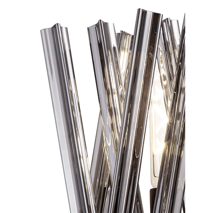 Idolite Burns Bronze Oxide Large 2 Light Wall Light Complete With Smoke Glass Rods