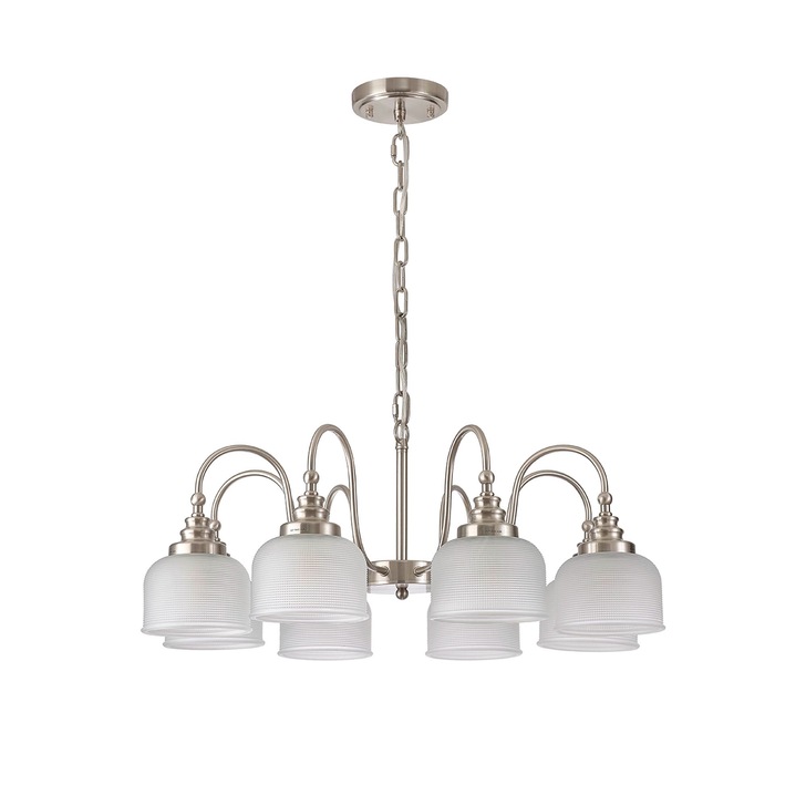 Idolite Burns Polished Nickel Large 2 Light Wall Light Complete With Champagne Glass Rods