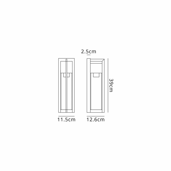 Idolite Butterton Rectangular Flush Wall Lantern Complete With Seeded Clear Glass - IP54