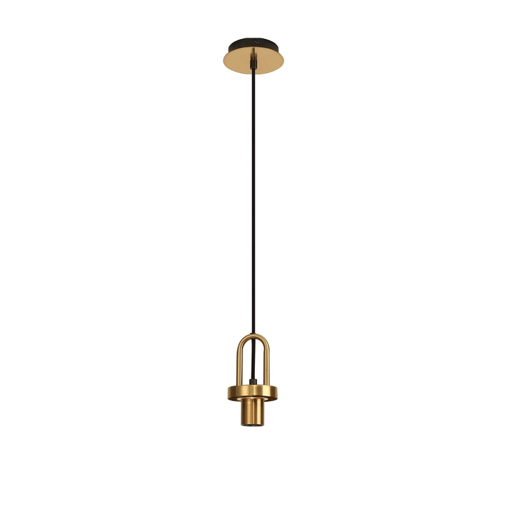 Idolite Camille 1 Light Pendant, 1 x E27, Brass Gold/Matt Black