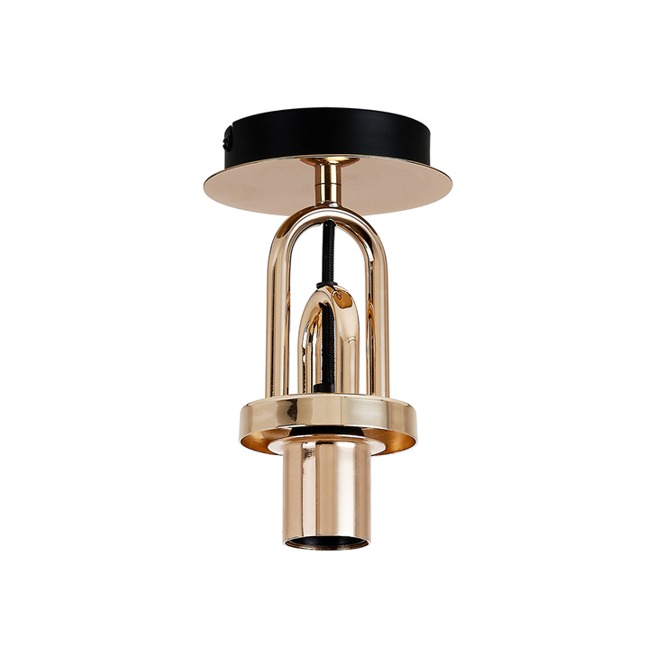 Idolite Camille 12cm Flush Ceiling Light, 1 x E27, French Gold