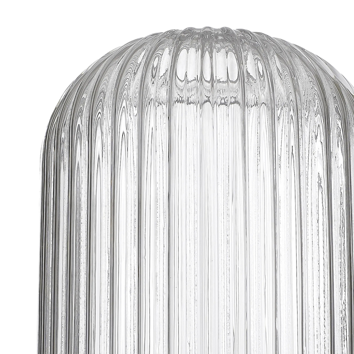 Idolite Camille 14cm Tubular Ribbed Glass, Clear