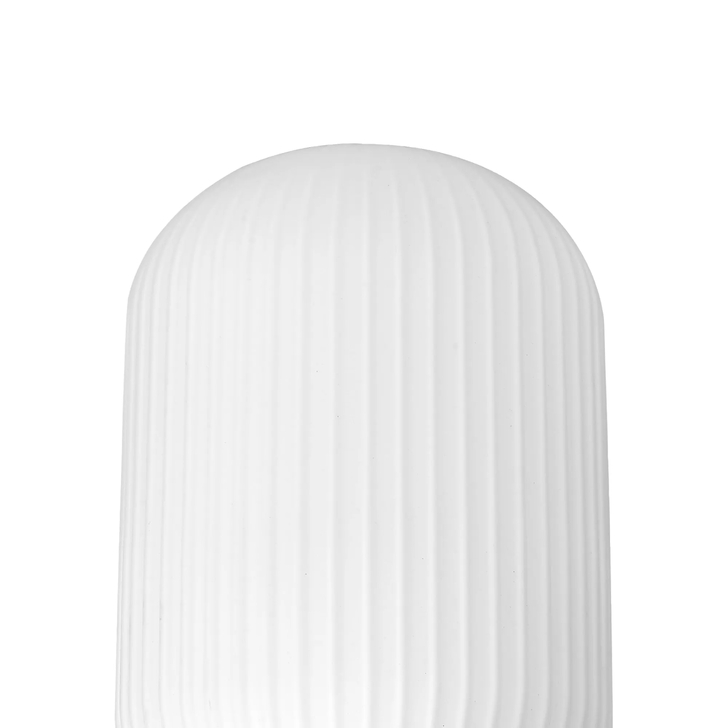 Idolite Camille 14cm Tubular Ribbed Glass, Opal