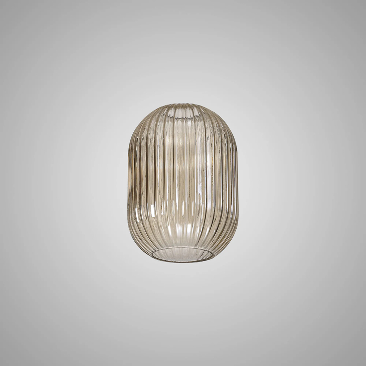 Idolite Camille 14x20cm Almond Ribbed Glass, Champagne