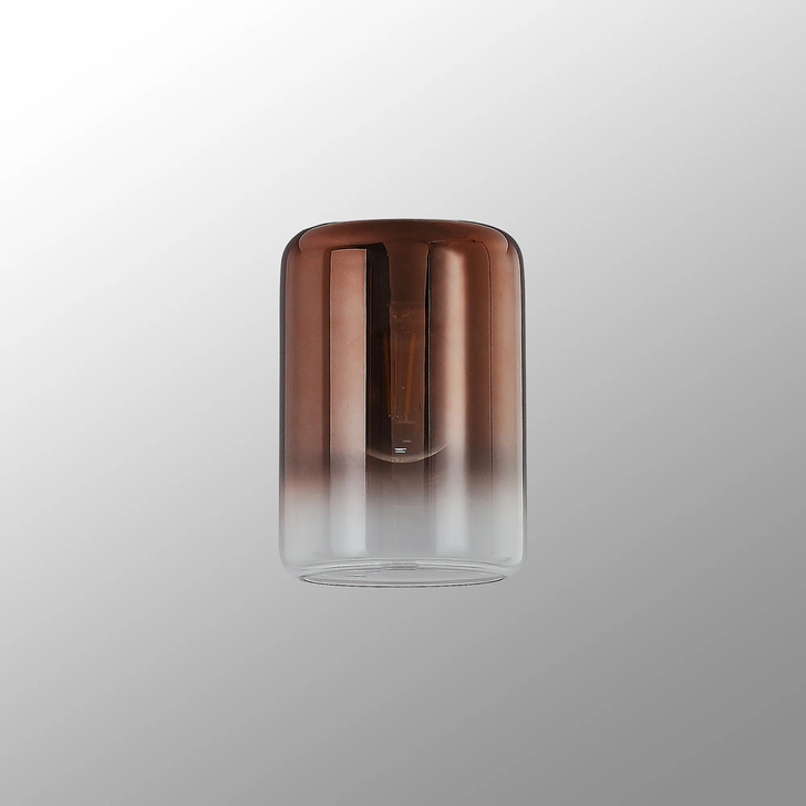 Idolite Camille 14x20cm Cylinder Glass, Copper/Clear