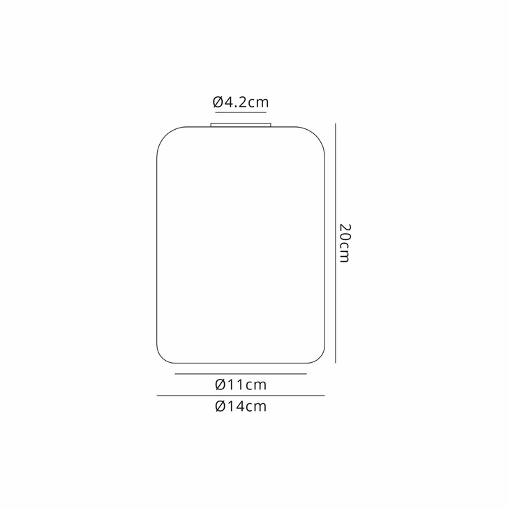 Idolite Camille 14x20cm Cylinder Glass, Gold Fade/Clear
