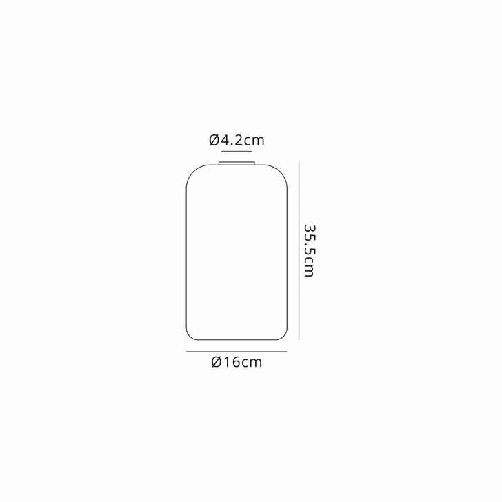 Idolite Camille 16cm Cylinder Glass, Copper Fade/Clear