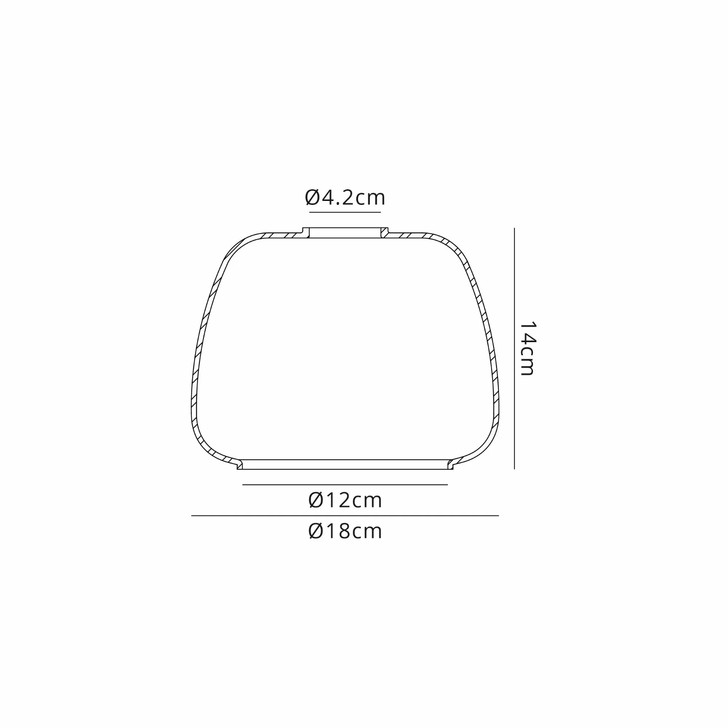 Idolite Camille 18x14cm Trapezium Glass, Gold Fade/Clear