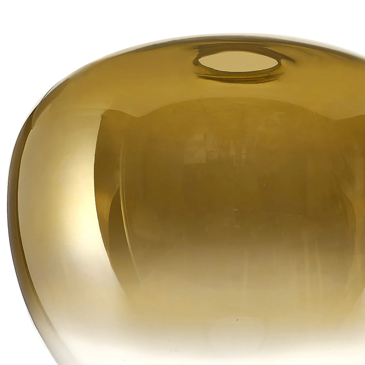 Idolite Camille 18xH15cm Inverted Trapezium Glass, Gold Fade/Clear